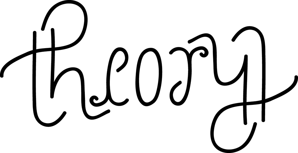 an ambigram of the word Theory